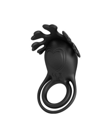 PRETTY LOVE - ANNEAU VIBRATEUR RUBEN 7 VIBRATIONS SILICONE NOIR