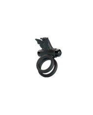 PRETTY LOVE - DOUBLE ANNEAU VIBRANT AVEC STIMULATEUR NOIR