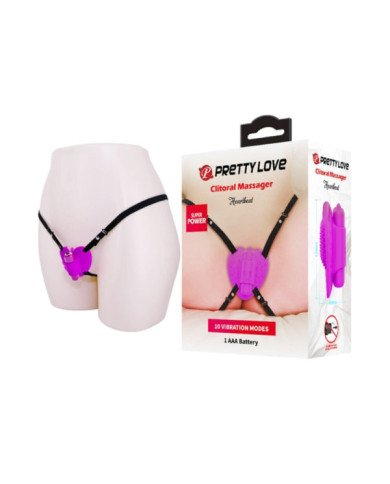 PRETTY LOVE - MASSEUR DE CLITORIS HEARTBEAT VIOLET