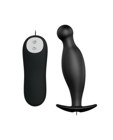 PRETTY LOVE - PLUG ANAL EN SILICONE 12 MODES DE VIBRATION NOIR