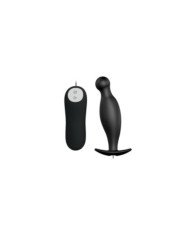 PRETTY LOVE - PLUG ANAL EN SILICONE 12 MODES DE VIBRATION NOIR