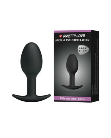 PRETTY LOVE - PLUG ANAL EN SILICONE 6.5 CM NOIR