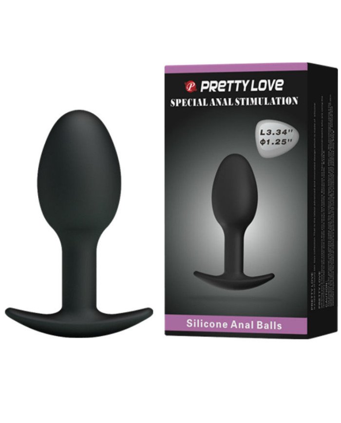 PRETTY LOVE - PLUG ANAL EN SILICONE 6.5 CM NOIR