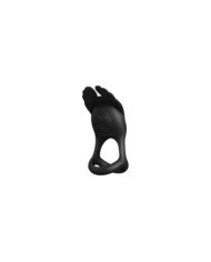 PRETTY LOVE - SILAS ANNEAU PÉNIS VIBRANT 7 VIBRATIONS SILICONE NOIR