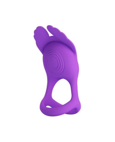 PRETTY LOVE - SILAS ANNEAU PÉNIS VIBRANT 7 VIBRATIONS SILICONE VIOLET
