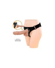 PRETTY LOVE - SLIP HARNAIS HARNAIS UNIVERSEL AVEC GODE JERRY 21,8 CM NATUREL