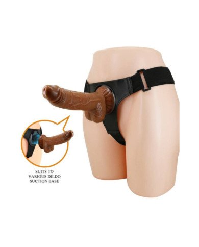 PRETTY LOVE - SLIP HARNAIS HARNAIS UNIVERSEL AVEC GODE MICHEAL 20 CM NOIR