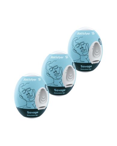 SATISFYER - 3 OEUFS MASTURBATEURS SAVAGE