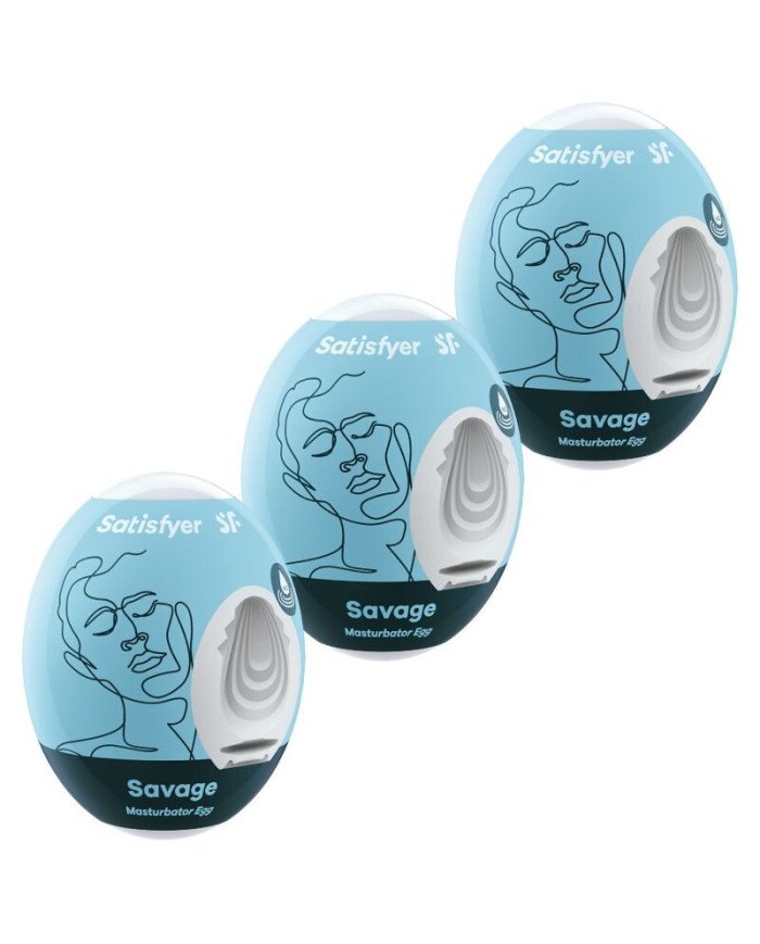 SATISFYER - 3 OEUFS MASTURBATEURS SAVAGE