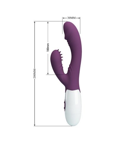 PRETTY LOVE - ANDRE VIBRATEUR RABBIT & STIMULATEUR DE POINT G VIOLET