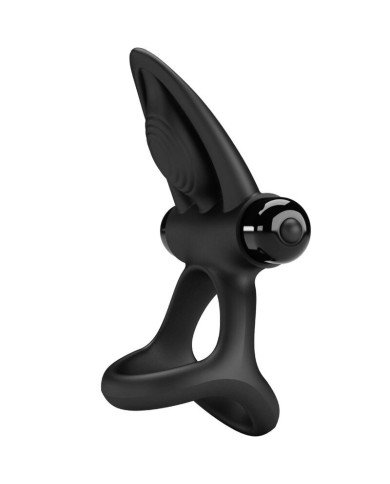 PRETTY LOVE - ANNEAU VIBRANT 10 VIBRATIONS SILICONE NOIR