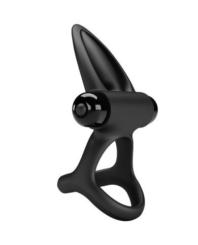PRETTY LOVE - ANNEAU VIBRANT 10 VIBRATIONS SILICONE NOIR