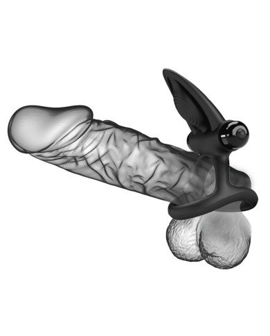 PRETTY LOVE - ANNEAU VIBRANT 10 VIBRATIONS SILICONE NOIR