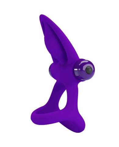 PRETTY LOVE - ANNEAU VIBRATEUR 10 VIBRATIONS SILICONE VIOLET