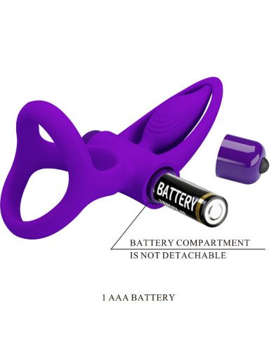 PRETTY LOVE - ANNEAU VIBRATEUR 10 VIBRATIONS SILICONE VIOLET