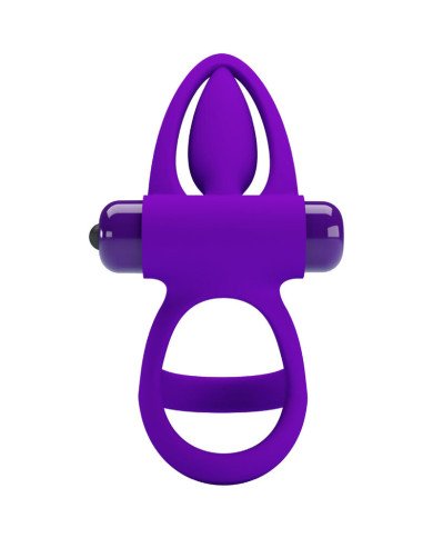 PRETTY LOVE - ANNEAU VIBRATEUR 10 VIBRATIONS SILICONE VIOLET