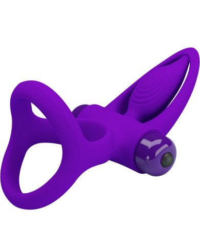 PRETTY LOVE - ANNEAU VIBRATEUR 10 VIBRATIONS SILICONE VIOLET
