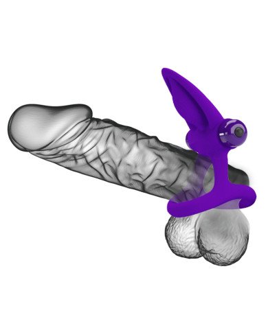 PRETTY LOVE - ANNEAU VIBRATEUR 10 VIBRATIONS SILICONE VIOLET