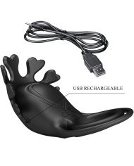 PRETTY LOVE - ANNEAU VIBRATEUR RUBEN 7 VIBRATIONS SILICONE NOIR