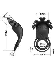 PRETTY LOVE - ANNEAU VIBRATEUR RUBEN 7 VIBRATIONS SILICONE NOIR