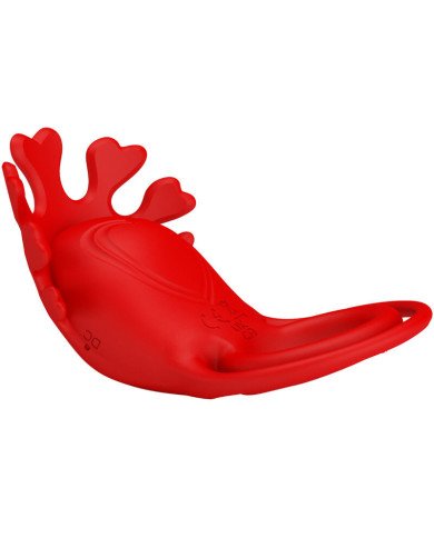 PRETTY LOVE - ANNEAU VIBRATEUR RUBEN 7 VIBRATIONS SILICONE ROUGE