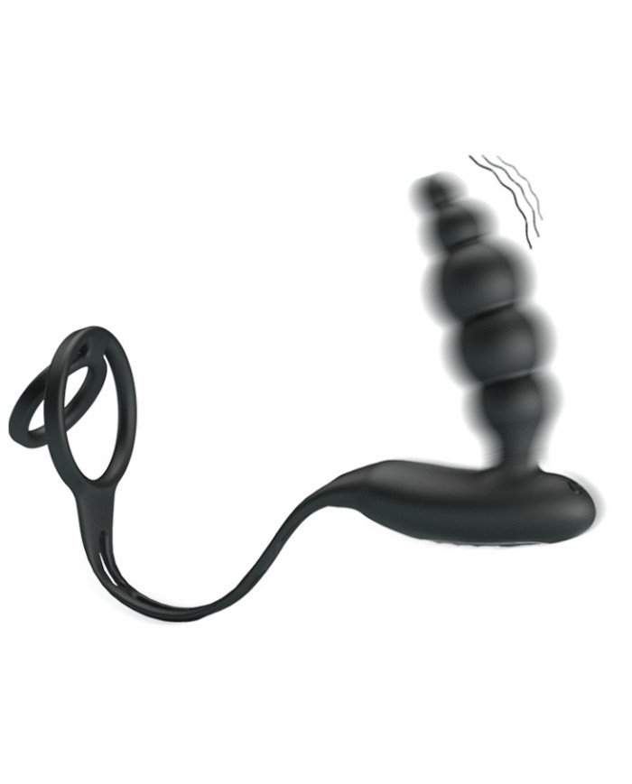 PRETTY LOVE - ANNEAUX PÉNIS AVEC PLUG VIBRATEUR