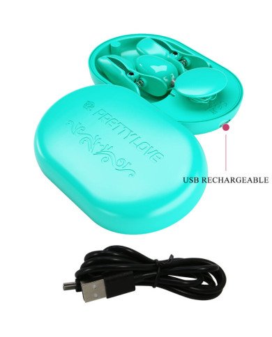 PRETTY LOVE - PINCE A ELECTRO STIMULATION BLEUE