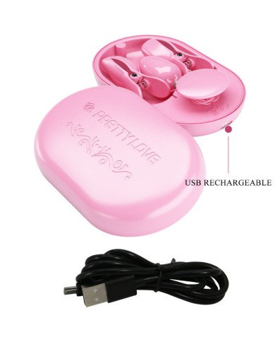 PRETTY LOVE - PINCES DÉLECTRO STIMULATION ROSE