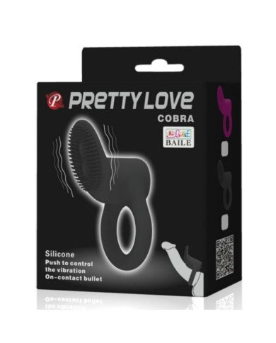 PRETTY LOVE - COBRA ANNEAU VIBRATEUR NOIR