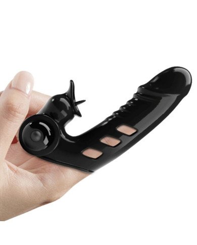 PRETTY LOVE - COUVERCLE DE DOIGT VIBRATEUR LAPIN NOIR VANCE