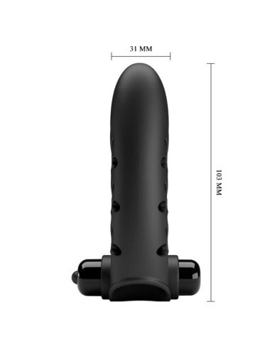 PRETTY LOVE - COUVERCLE DE DOIGT VIBRATEUR ORLANDO NOIR
