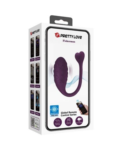 PRETTY LOVE - FISHERMAN OEUF VIBRANT CONTRÔLÉ PAR APPLICATION LILA