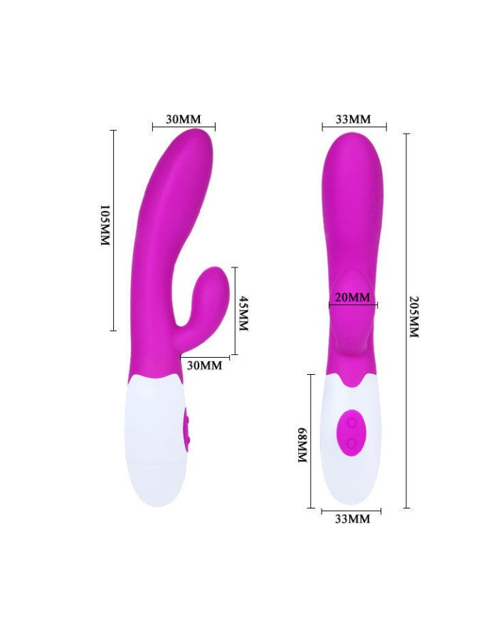 PRETTY LOVE - FLIRTATION VIBRATEUR ALVIS AVEC STIMULATEUR DE CLITORIS