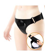 PRETTY LOVE - HARNAIS SLIPS HARNAIS UNIVERSEL AVEC GODE TOM 20 CM NATUREL