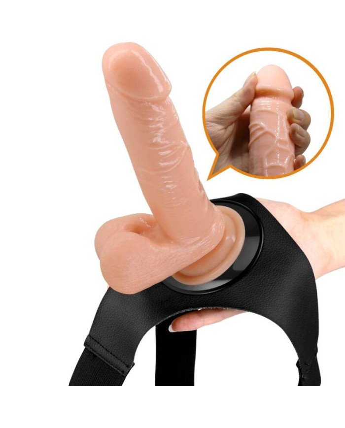 PRETTY LOVE - HARNAIS SLIPS HARNAIS UNIVERSEL AVEC GODE TOM 20 CM NATUREL