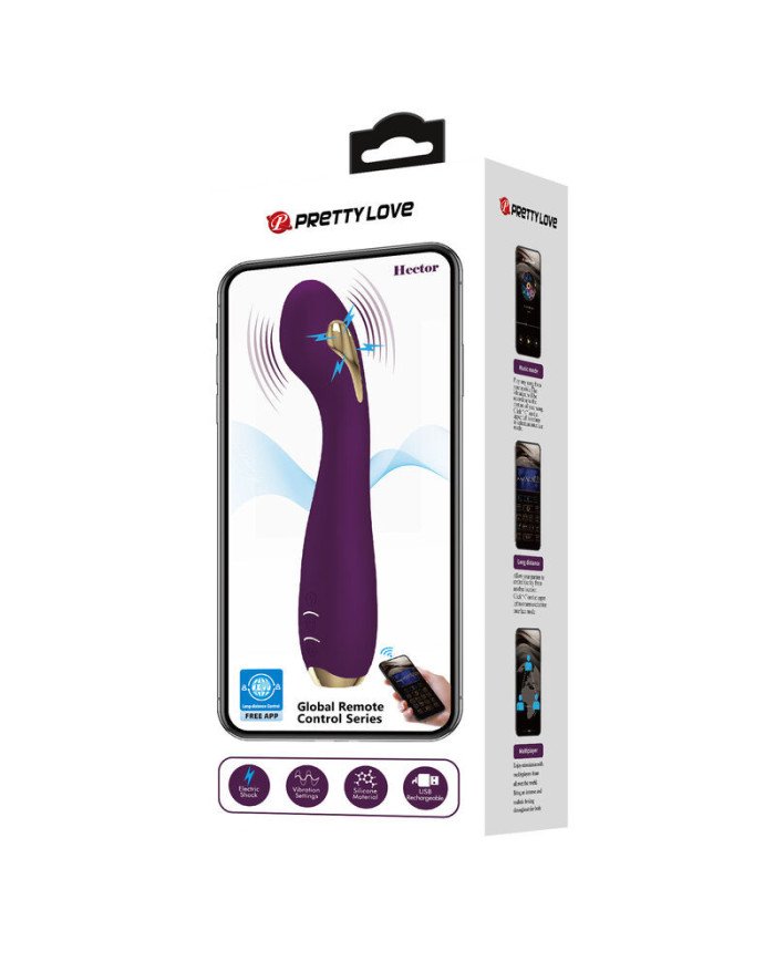 PRETTY LOVE - HECTOR ELECTROSHOCK VIBRATEUR PAR APP CONTROL VIOLET