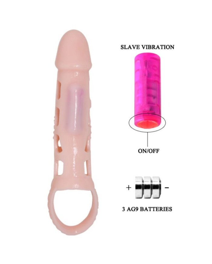 PRETTY LOVE - GAINE DE PÉNIS HARRISON AVEC VIBRATION ET SANGLE 13.5 CM