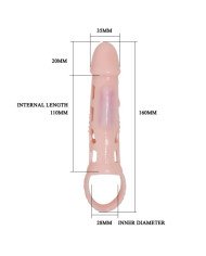 PRETTY LOVE - GAINE DE PÉNIS HARRISON AVEC VIBRATION ET SANGLE 13.5 CM