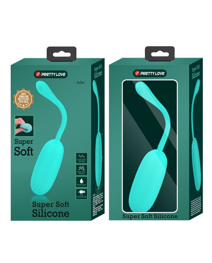 PRETTY LOVE - JULIUS OEUF VIBRANT IMPERMÉABLE-RECHARGEABLE AQUA VERT