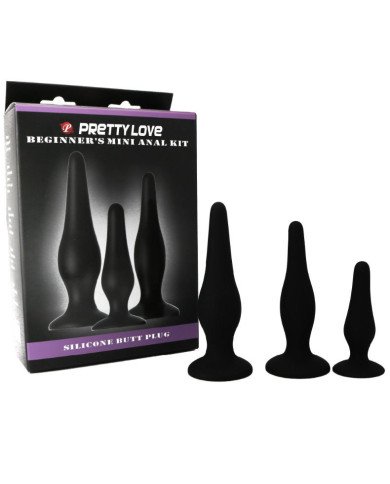 PRETTY LOVE - KIT D'INITIATION EN SILICONE POUR PLUGS ANAL