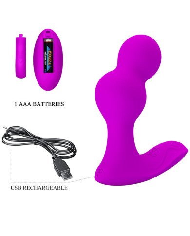 PRETTY LOVE - MASSAGER VIBRATEUR ANAL TERRANCE AVEC TÉLÉCOMMANDE