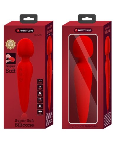 PRETTY LOVE - MASSEUR MEREDITH 12 MODES DE VIBRATION ROUGE
