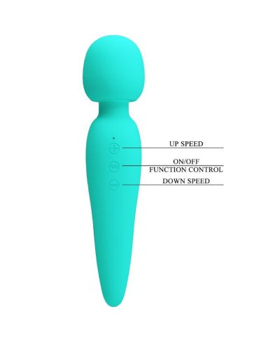 PRETTY LOVE - MASSEUR MEREDITH 12 MODES DE VIBRATION VERT AQUA