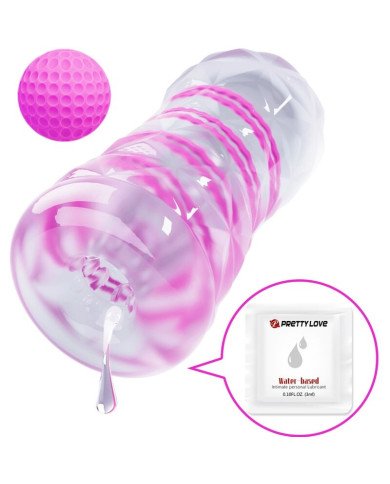 PRETTY LOVE - MASTURBATEUR MASCULIN FANTASY AVEC SPIRALE INTERNE ET BALLES TRANSPARENTES