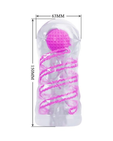 PRETTY LOVE - MASTURBATEUR MASCULIN FANTASY AVEC SPIRALE INTERNE ET BALLES TRANSPARENTES