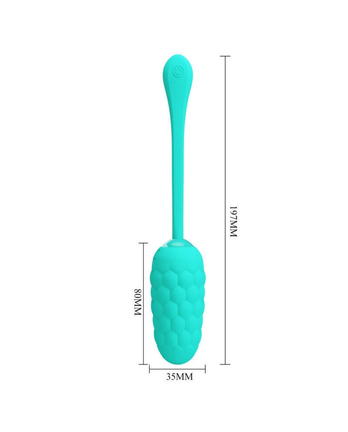 PRETTY LOVE - OEUF VIBRANT TEXTURE MARINE RECHARGEABLE AQUA GREEN