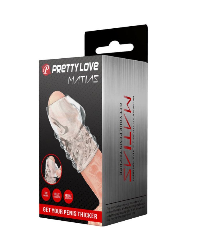 PRETTY LOVE - PÉNIS TRANSPARENT MATIAS PLUS ÉPAIS