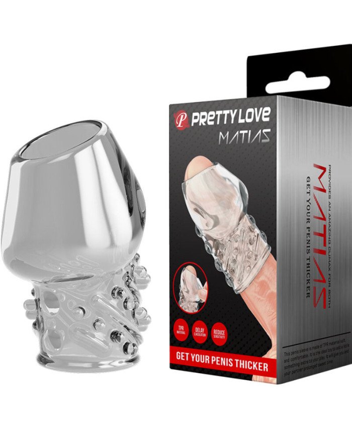 PRETTY LOVE - PÉNIS TRANSPARENT MATIAS PLUS ÉPAIS