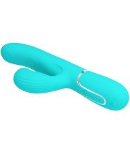 PRETTY LOVE - PERLITA VIBRATEUR MULTIFONCTION 3 EN 1 POINT G VERT AQUA