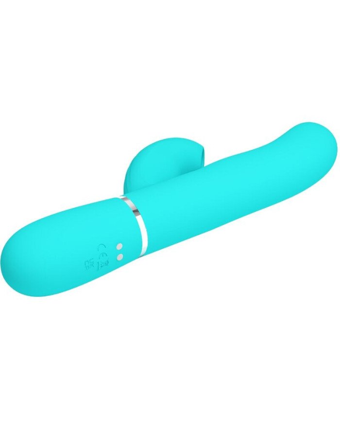 PRETTY LOVE - PERLITA VIBRATEUR MULTIFONCTION 3 EN 1 POINT G VERT AQUA